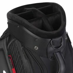 Titleist Jet Black Midsize Staff Golf Cart Bag -Golf Clothing Shop 2020jetblackmidsizestaffcartbagblackred3