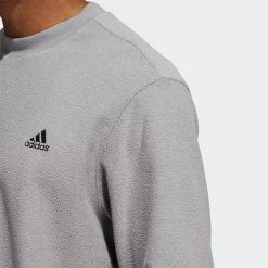 Adidas Core Crew Golf Sweater 10 Adidas Core Crew Golf Sweater -Golf Clothing Shop Adidas AW22 Core Crew Pullover HN4552 SWADI330 Grey 3 Model 2