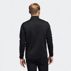 Adidas DWR 1/4 Zip Golf Sweater -Golf Clothing Shop Adidas AW22 DWR Quarter Zip Left Chest HM8280 SWADI322 Black Model 2