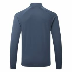 Adidas Statement 1/4 Zip Golf Sweater -Golf Clothing Shop Adidas AW22 Fleece Quarter Zip Pullover HT1322 SWADI313 Crew Navy Back