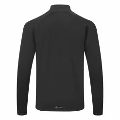 Adidas Statement 1/4 Zip Golf Sweater -Golf Clothing Shop Adidas AW22 Fleece Quarter Zip Pullover HT1323 SWADI312 Black Back