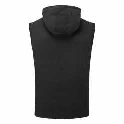 Adidas Statement Full Zip Hooded Golf Vest -Golf Clothing Shop Adidas AW22 Hoodie Vest HF6566 SWADI314 L Black Back