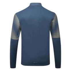 Adidas Statement Golf Sweater -Golf Clothing Shop Adidas AW22 Statement Long Sleeve Midlayer HF6582 SWADI357 S Crew Navy Back