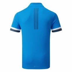 Adidas Statement Primegreen HEAT.RDY Golf Polo Shirt -Golf Clothing Shop Adidas SS22 Heat.Rdy Polo Shirt HI4753 Code SHADI698 Blue Rush Back