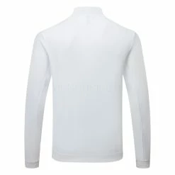 Adidas Elevated 1/4 Zip Golf Sweater -Golf Clothing Shop Adidas SS23 Elevated Quarter Zip Sweater IB6113 SWADI344 S White Back