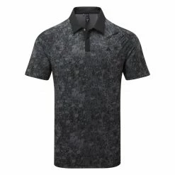 Adidas Mesh Print Golf Polo Shirt