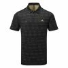 Adidas Stripe Zipper Golf Polo Shirt