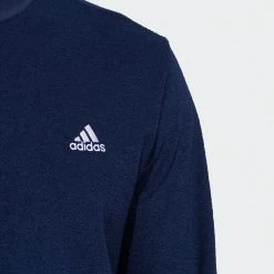 Adidas Core Crew Golf Sweater -Golf Clothing Shop Adidas AW22 Core Crew Pullover HT5907 SWADI328 Crew Navy Model 2