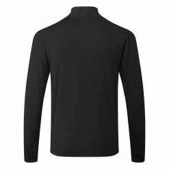Adidas Elevated 1/4 Zip Golf Sweater -Golf Clothing Shop Adidas Elevated 1 4 Zip Golf Sweater Black IB6115 Back