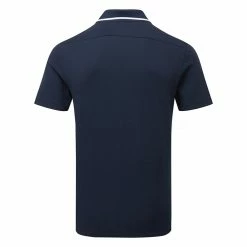 Adidas Go-To Pique Golf Polo Shirt -Golf Clothing Shop Adidas SS23 Go To Pique Polo HR7975 SHADI710 Collegiate Navy Back