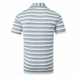 Adidas Two Colour Stripe Polo Shirt 5 Adidas Two Colour Stripe Polo Shirt -Golf Clothing Shop Adidas Two Colour Stripe Polo Shirt Collegiate Navy White HS7579 Back