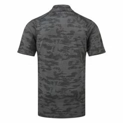 Callaway Digital Camo Jacquard Golf Polo Shirt -Golf Clothing Shop Callaway AW22 Digital Camo Jacquard Polo Shirt CGKFC037 003 SHCAL235 XXL Black Heather Back