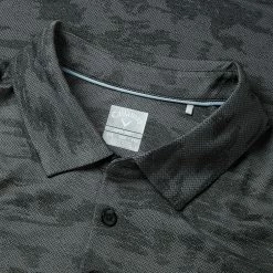 Golf Clothing Shop -Golf Clothing Shop Callaway AW22 Digital Camo Jacquard Polo Shirt CGKFC037 003 SHCAL235 XXL Black Heather Detail
