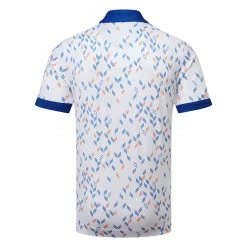 Callaway X-Series All Over Chev Print Golf Polo Shirt -Golf Clothing Shop Callaway AW22 X Series All Over Chev Print Polo Shirt CGKSC027 100 SHCAL257 S Bright White Back