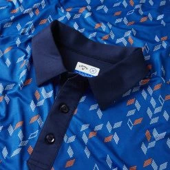Golf Clothing Shop -Golf Clothing Shop Callaway AW22 X Series All Over Chev Print Polo Shirt CGKSC027 973 SHCAL258 S Limoges Detail