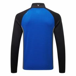 Callaway Blocked Ottoman Fleece 1/4 Zip Golf Sweater -Golf Clothing Shop Callaway SS22 Blocked Ottoman Fleece 1 4 Zip Sweater Magnetic Blue CGKFB0S3 496 SWCAL081 back