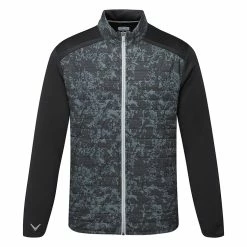 Callaway Abstract Camo Print Mixed Media Golf Wind Jacket