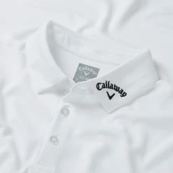 Golf Clothing Shop -Golf Clothing Shop Callaway SS22 Micro Texture Polo Shirt CGKSC0T7 100 Code SHCAL231 M Bright White Detail