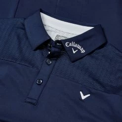 Golf Clothing Shop -Golf Clothing Shop Callaway SS21 Odyssey Ventilated Block Polo CGKSB074 410 Code SHCAL179 Peacoat detail