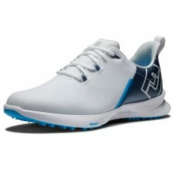 FootJoy Fuel Sport 55454 Golf Shoes -Golf Clothing Shop FootJoy FJ Fuel Sport Shoes White Navy Blue 5