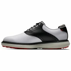 FootJoy FJ Traditions Spikeless 57924 Golf Shoes -Golf Clothing Shop FootJoy FJ Traditions Spikeless Shoes White Black Grey 4