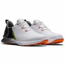 FootJoy Fuel 55443 Golf Shoes -Golf Clothing Shop FootJoy Fuel Golf Shoes White Black Orange 5