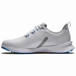 FootJoy Fuel 55440 Golf Shoes -Golf Clothing Shop FootJoy Fuel Golf Shoes White White Blue 3