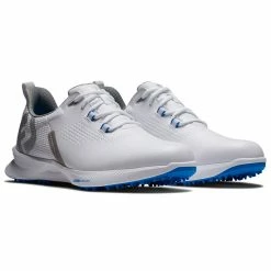 FootJoy Fuel 55440 Golf Shoes -Golf Clothing Shop FootJoy Fuel Golf Shoes White White Blue 5