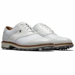 FootJoy Premiere Series Wilcox 54322 Golf Shoes -Golf Clothing Shop FootJoy Premier Series Wilcox Shoes White Light Grey 3