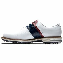 FootJoy Premiere Series Packard 53909 Golf Shoes 8 FootJoy Premiere Series Packard 53909 Golf Shoes -Golf Clothing Shop FootJoy Premiere Series Packard Golf Shoes White Navy Red 3