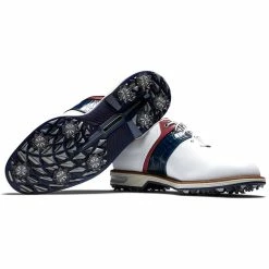FootJoy Premiere Series Packard 53909 Golf Shoes 11 FootJoy Premiere Series Packard 53909 Golf Shoes -Golf Clothing Shop FootJoy Premiere Series Packard Golf Shoes White Navy Red 6