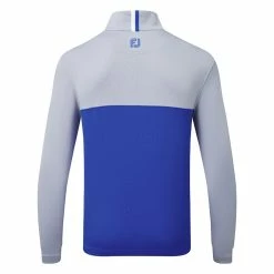 FootJoy Colour Blocked Chill-Out 1/2 Zip Golf Pullover -Golf Clothing Shop FootJoy SS22 Colour Blocked Chill Out 1 2 Zip Golf Sweater Dove Grey Royal 88403 Back