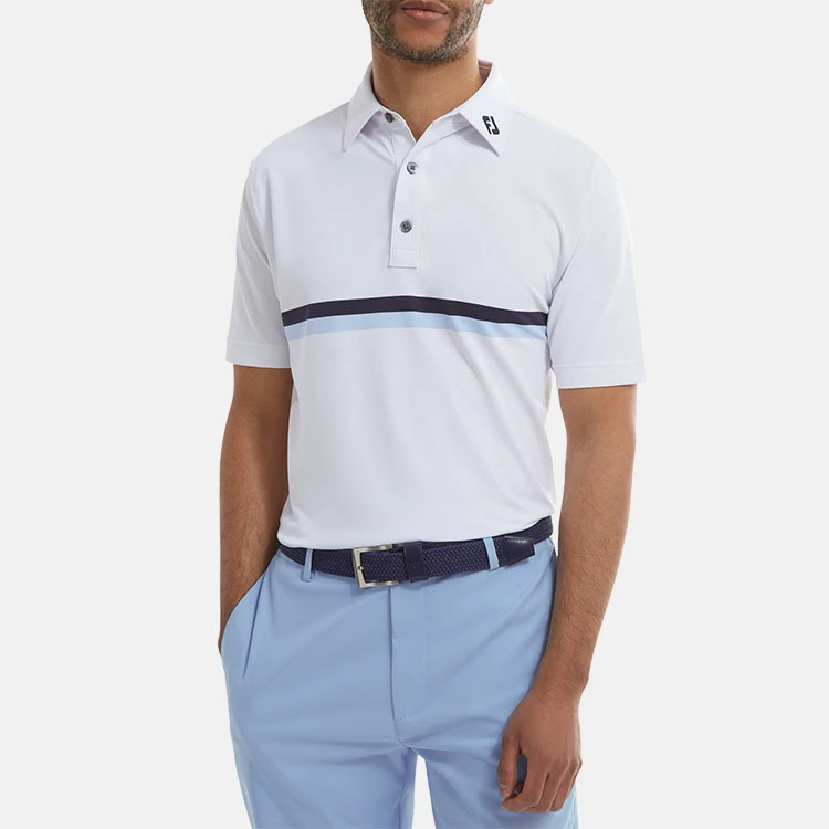 FootJoy Double Chest Band Pique Golf Polo Shirt 4 FootJoy Double Chest Band Pique Golf Polo Shirt - Image 4