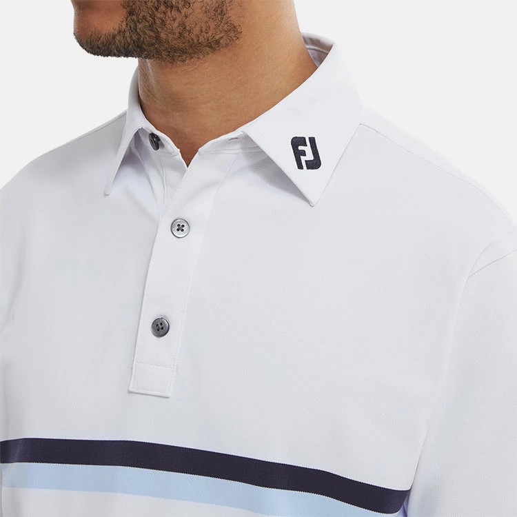 FootJoy Double Chest Band Pique Golf Polo Shirt 5 FootJoy Double Chest Band Pique Golf Polo Shirt - Image 5