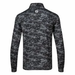 FootJoy Cloud Camo 1/2 Zip Golf Pullover 5 FootJoy Cloud Camo 1/2 Zip Golf Pullover -Golf Clothing Shop FootJoy SS23 Cloud Camo Print Midlayer 80110 SWFOO175 S Black Back
