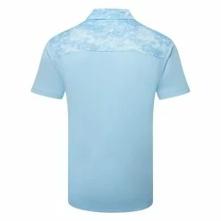 FootJoy Cloud Camo Trim Lisle Golf Polo Shirt 5 FootJoy Cloud Camo Trim Lisle Golf Polo Shirt -Golf Clothing Shop FootJoy SS23 Cloud Camo Trim Lisle Polo Shirt 80008 SHFOO227 S True Blue Back