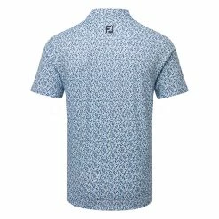 FootJoy Confetti Print Pique Golf Polo Shirt 5 FootJoy Confetti Print Pique Golf Polo Shirt -Golf Clothing Shop FootJoy SS23 Confetti Print Pique Polo Shirt 80088 SHFOO240 S True Blue Back