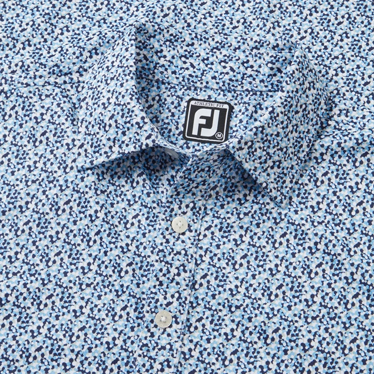 FootJoy Confetti Print Pique Golf Polo Shirt 2 FootJoy Confetti Print Pique Golf Polo Shirt - Image 2