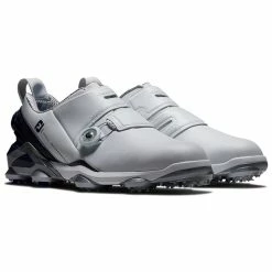 FootJoy Tour Alpha Double BOA 55508 Golf Shoes -Golf Clothing Shop FootJoy Tour Alpha Double BOA Golf Shoes White Navy Charcoal 5