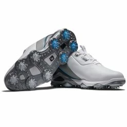 FootJoy Tour Alpha 55507 Golf Shoes -Golf Clothing Shop FootJoy Tour Alpha Golf Shoes White Grey Blue 6