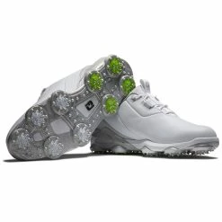 FootJoy Tour Alpha 55505 Golf Shoes -Golf Clothing Shop FootJoy Tour Alpha Golf Shoes White Grey Lime 6