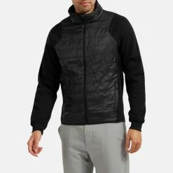 FootJoy Quilted Thermal Golf Wind Jacket 9 FootJoy Quilted Thermal Golf Wind Jacket -Golf Clothing Shop FootJoy AW20 FJ Quilted Jacket 92968 Code WTFOO054 Black Model 1