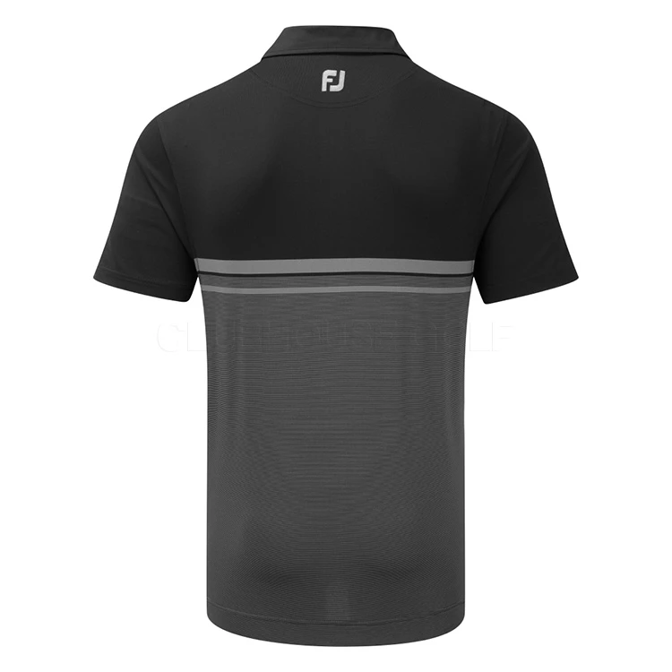 FootJoy Engineered Heather Striped Lisle Golf Polo Shirt - Image 3