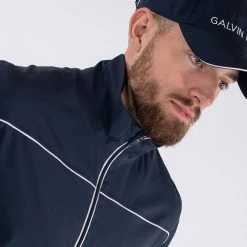 Galvingreen Galvin Green Ace Waterproof Golf Jacket 13 Galvingreen Galvin Green Ace Waterproof Golf Jacket -Golf Clothing Shop Galvin Green AW21 Ace Waterproof Jacket G110431 Code WJGAL427 M Navy White Model 2