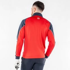 Galvingreen Galvin Green Daxton Insula Golf Pullover -Golf Clothing Shop Galvin Green AW22 DAXTON G124202 RED NAVY WHITE Model 3