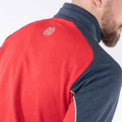 Galvingreen Galvin Green Daxton Insula Golf Pullover -Golf Clothing Shop Galvin Green AW22 DAXTON G124202 RED NAVY WHITE Model 4