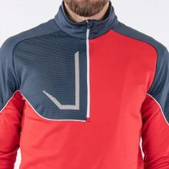 Galvingreen Galvin Green Daxton Insula Golf Pullover -Golf Clothing Shop Galvin Green AW22 DAXTON G124202 RED NAVY WHITE Model 6