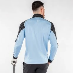 Galvingreen Galvin Green Daxton Insula Golf Pullover -Golf Clothing Shop Galvin Green AW22 DAXTON G124267 BLUE BELL BLACK WHITE Model 3