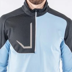 Galvingreen Galvin Green Daxton Insula Golf Pullover -Golf Clothing Shop Galvin Green AW22 DAXTON G124267 BLUE BELL BLACK WHITE Model 6