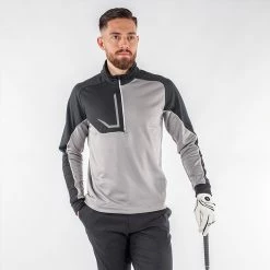 Galvingreen Galvin Green Daxton Insula Golf Pullover -Golf Clothing Shop Galvin Green AW22 DAXTON G124270 SHARKSKIN BLACK WHITE model 1